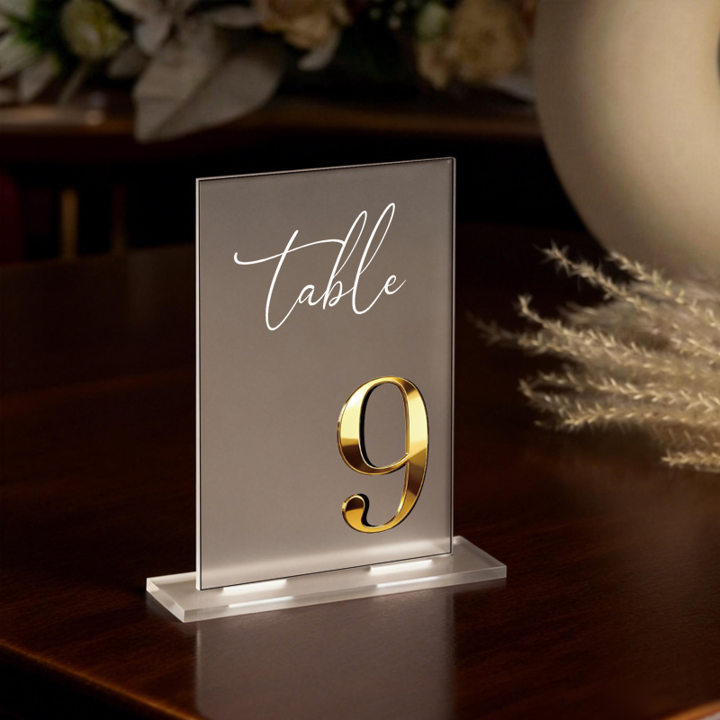 Acryl-Tischnummern für Hochzei – Table Number Gold Bewertung und Preis
